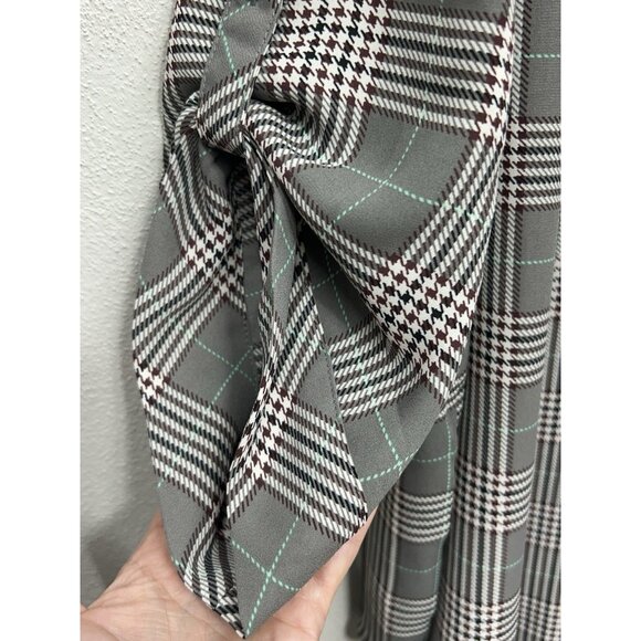 NEW TORRID Harper Houndstooth Top Size 3X Roll Tab Sleeve Office Career - Picture 3 of 7